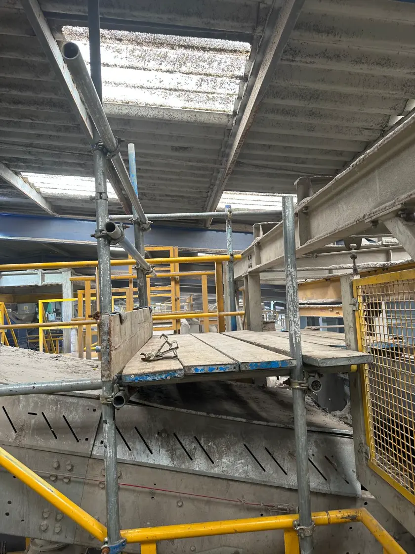 Curtis Scaffolding inside industrial unit